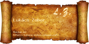 Lukács Zobor névjegykártya